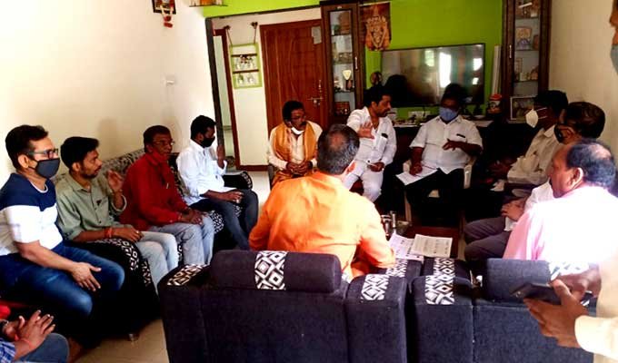 BJP Senior Leader S.Kumar Participating in Bansilalpet Division Booth Committee