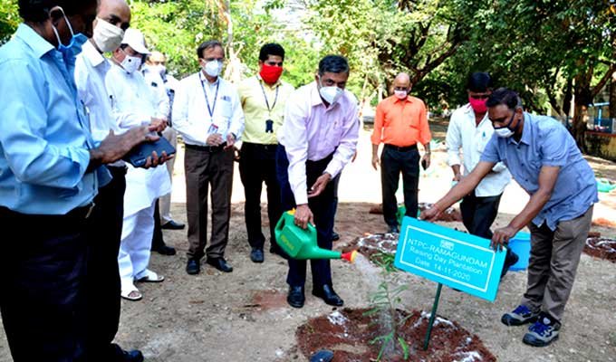 Chief Guest Sunil Kumar Planting sapling